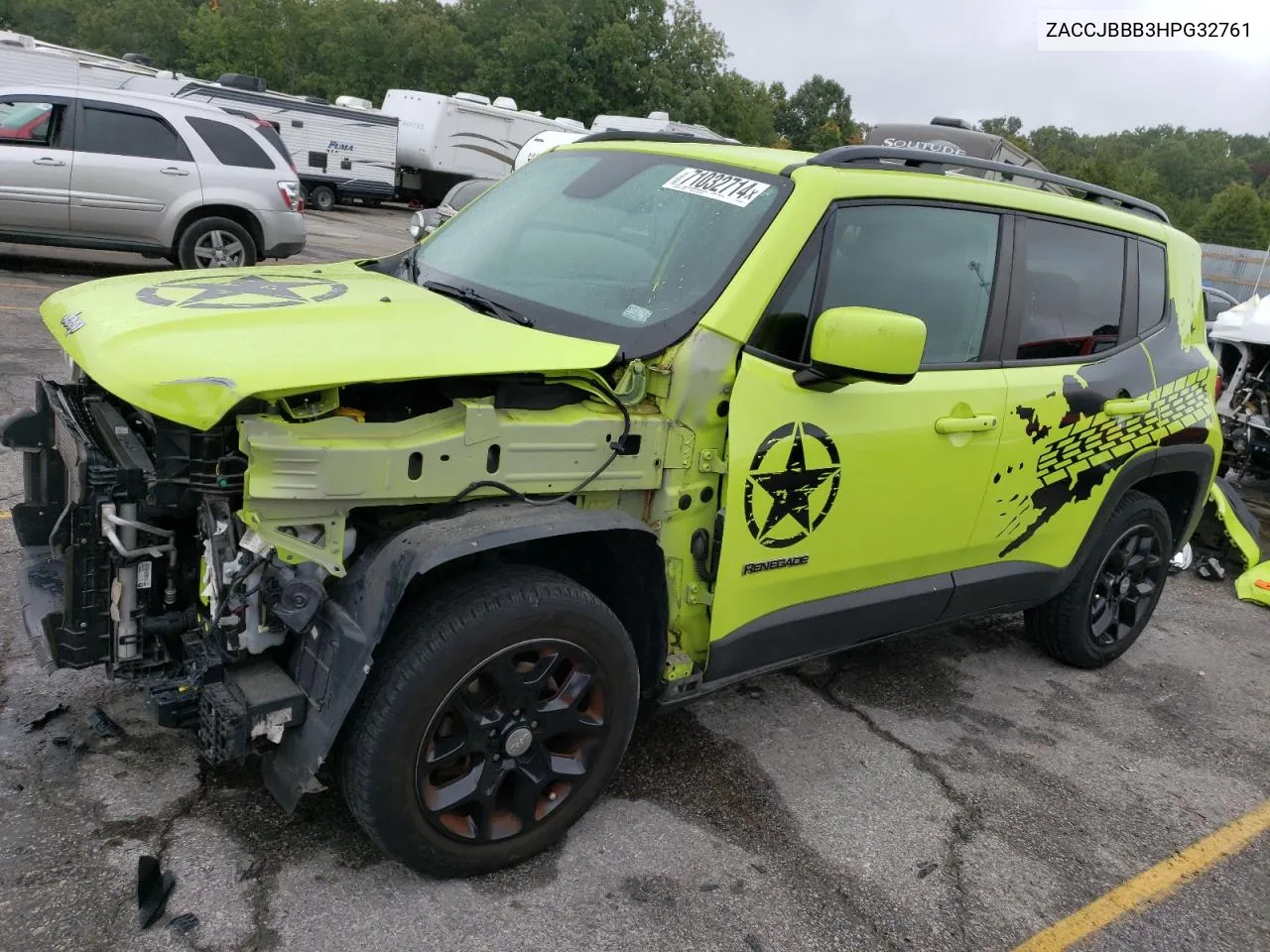 2017 Jeep Renegade Latitude VIN: ZACCJBBB3HPG32761 Lot: 71032714