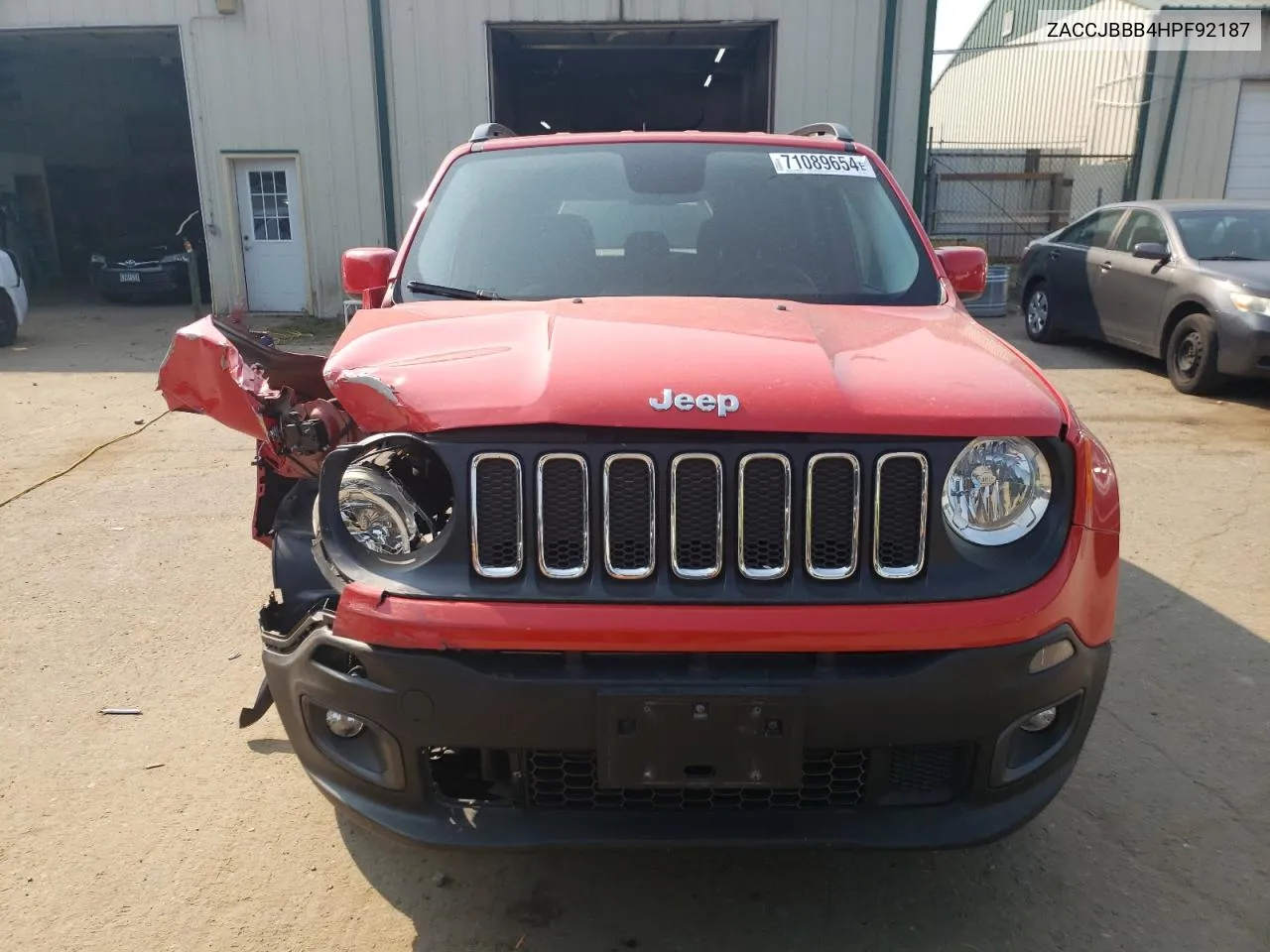 2017 Jeep Renegade Latitude VIN: ZACCJBBB4HPF92187 Lot: 71089654