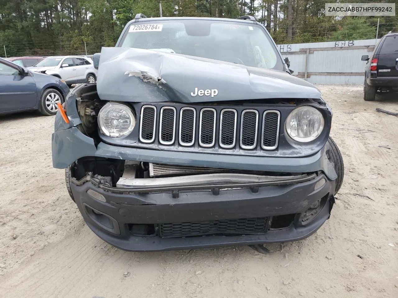 2017 Jeep Renegade Latitude VIN: ZACCJABB7HPF99242 Lot: 72026784