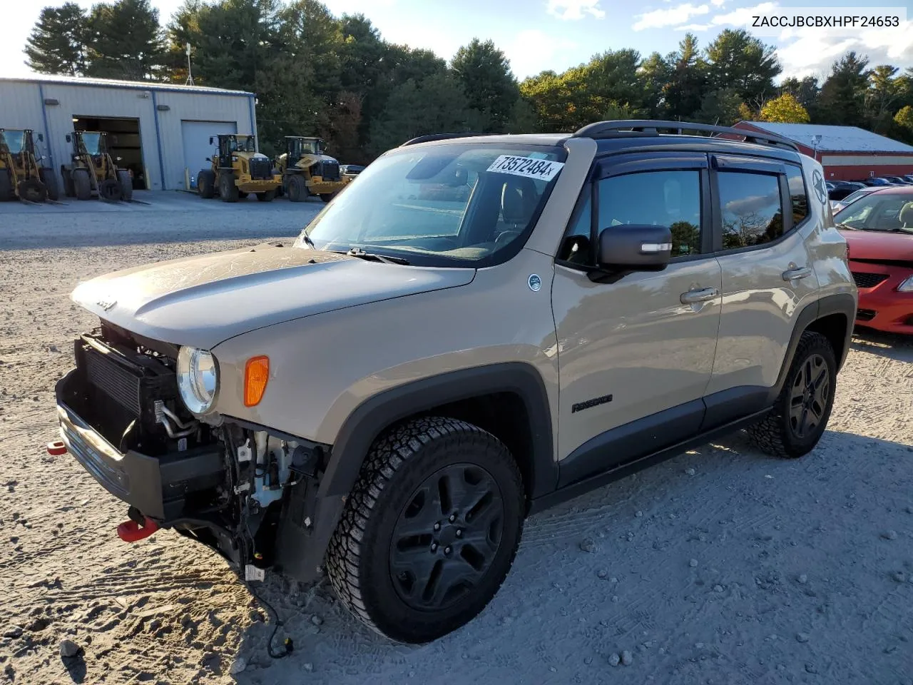 2017 Jeep Renegade Trailhawk VIN: ZACCJBCBXHPF24653 Lot: 73572484