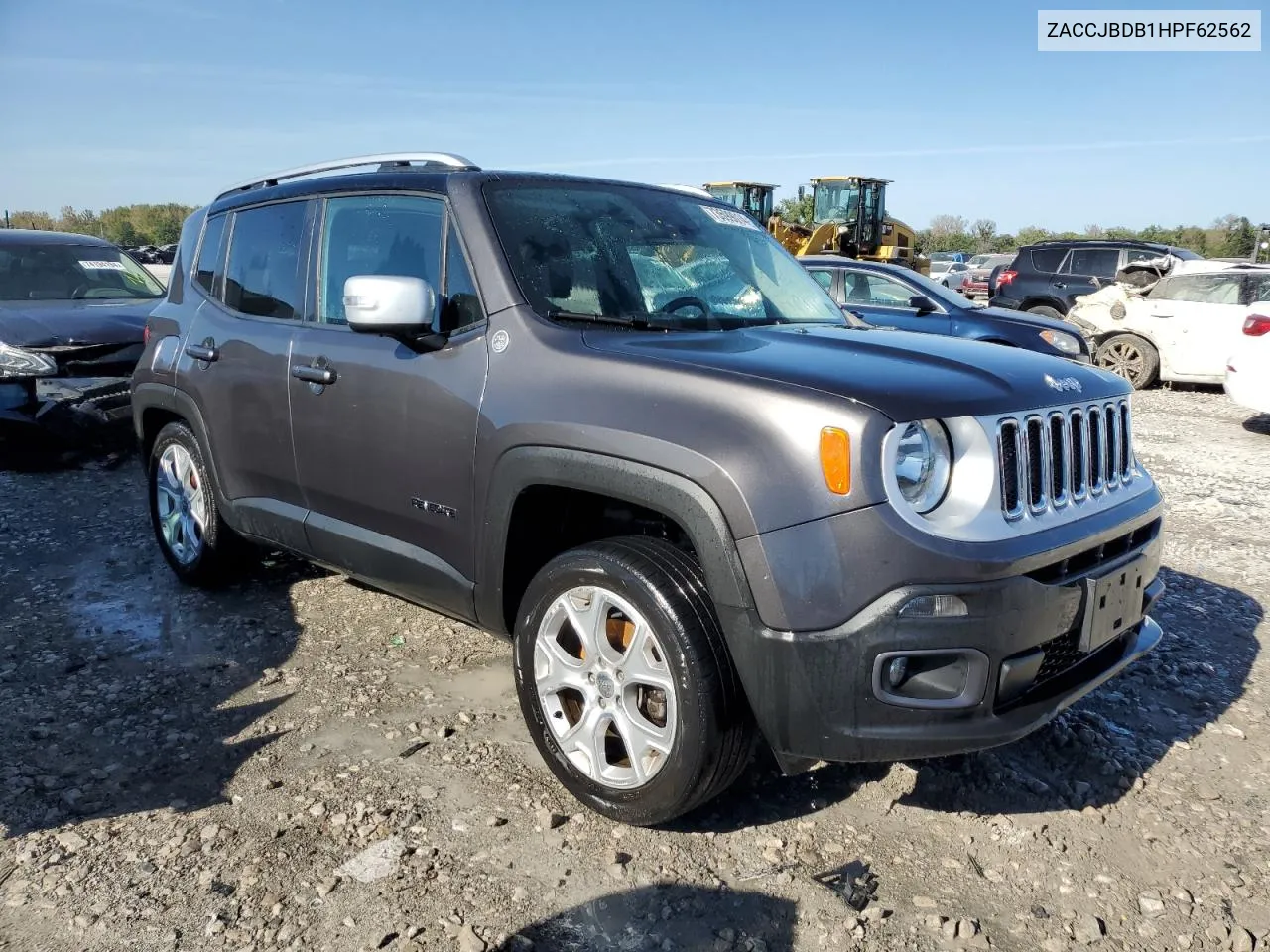 2017 Jeep Renegade Limited VIN: ZACCJBDB1HPF62562 Lot: 73599014