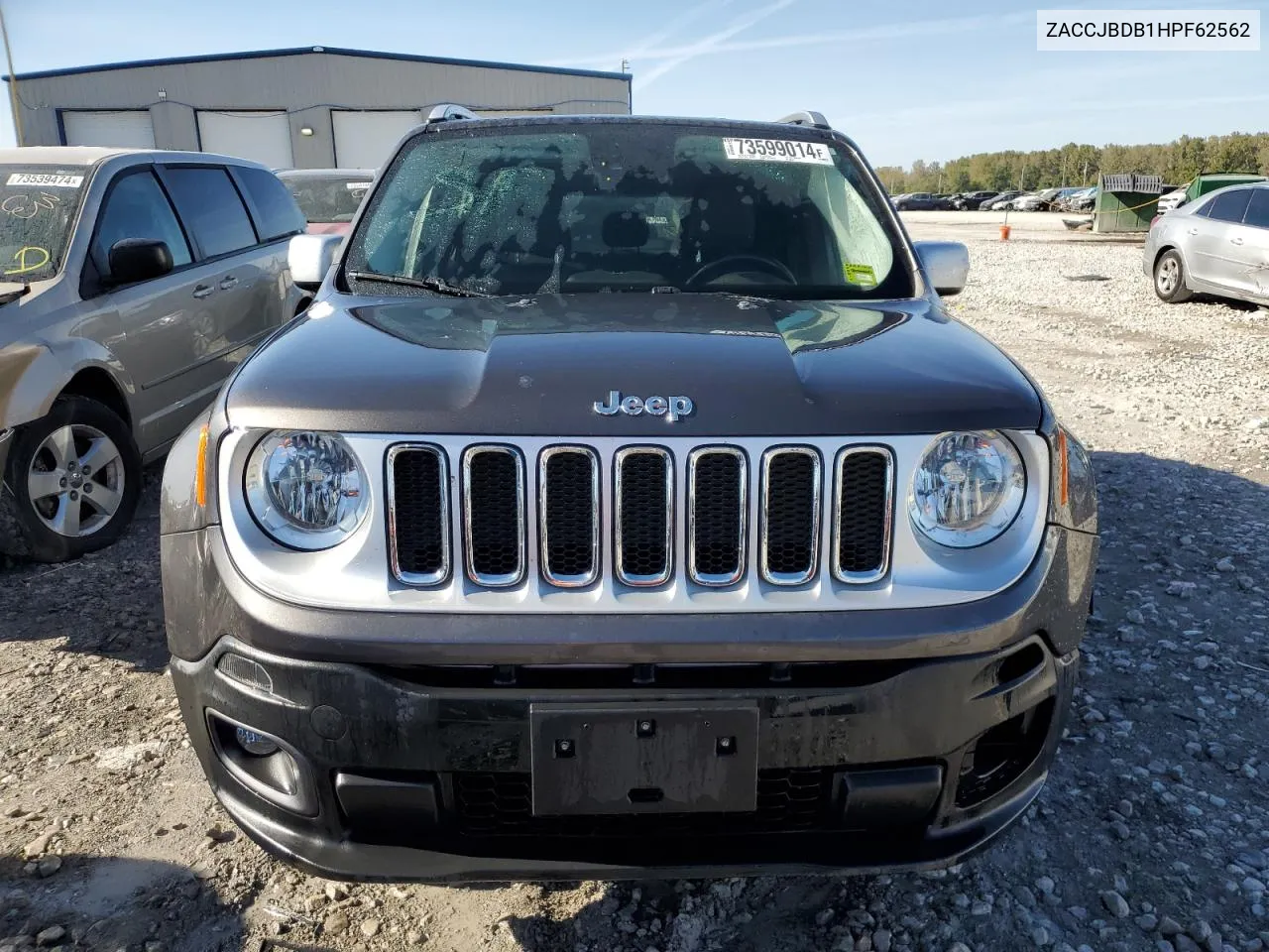 2017 Jeep Renegade Limited VIN: ZACCJBDB1HPF62562 Lot: 73599014