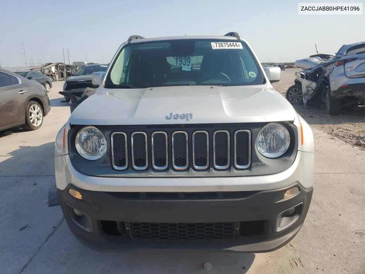 2017 Jeep Renegade Latitude VIN: ZACCJABB0HPE41096 Lot: 73875444