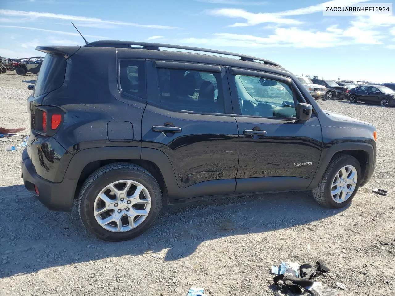 2017 Jeep Renegade Latitude VIN: ZACCJABB6HPF16934 Lot: 74003294