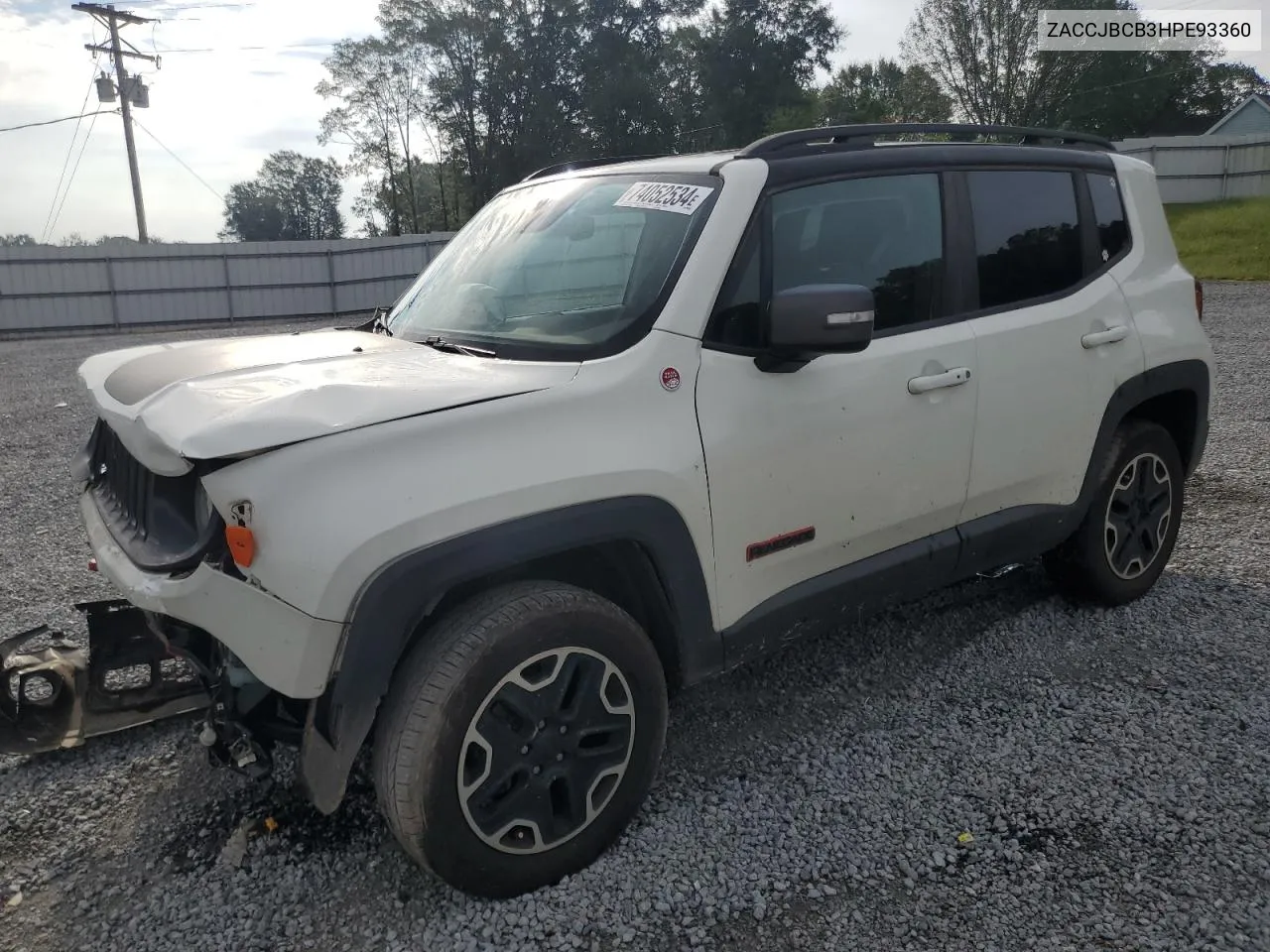 2017 Jeep Renegade Trailhawk VIN: ZACCJBCB3HPE93360 Lot: 74052534