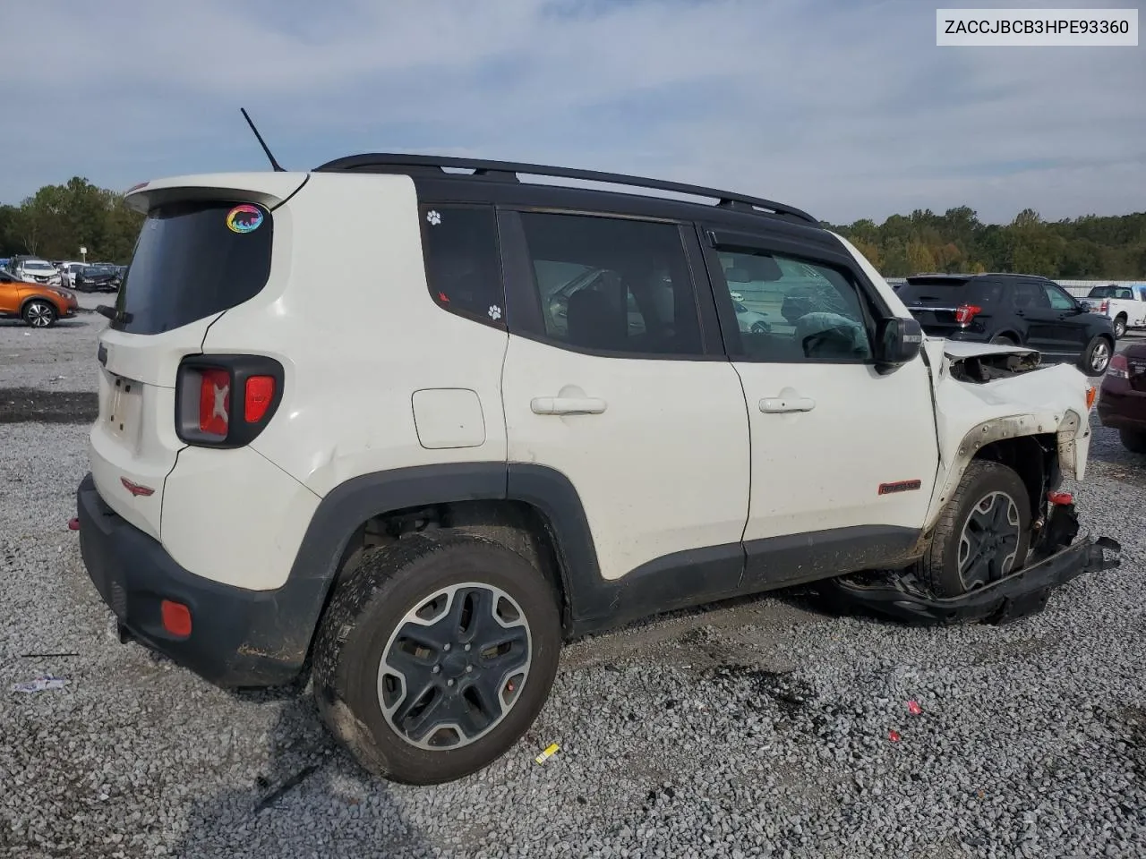 2017 Jeep Renegade Trailhawk VIN: ZACCJBCB3HPE93360 Lot: 74052534