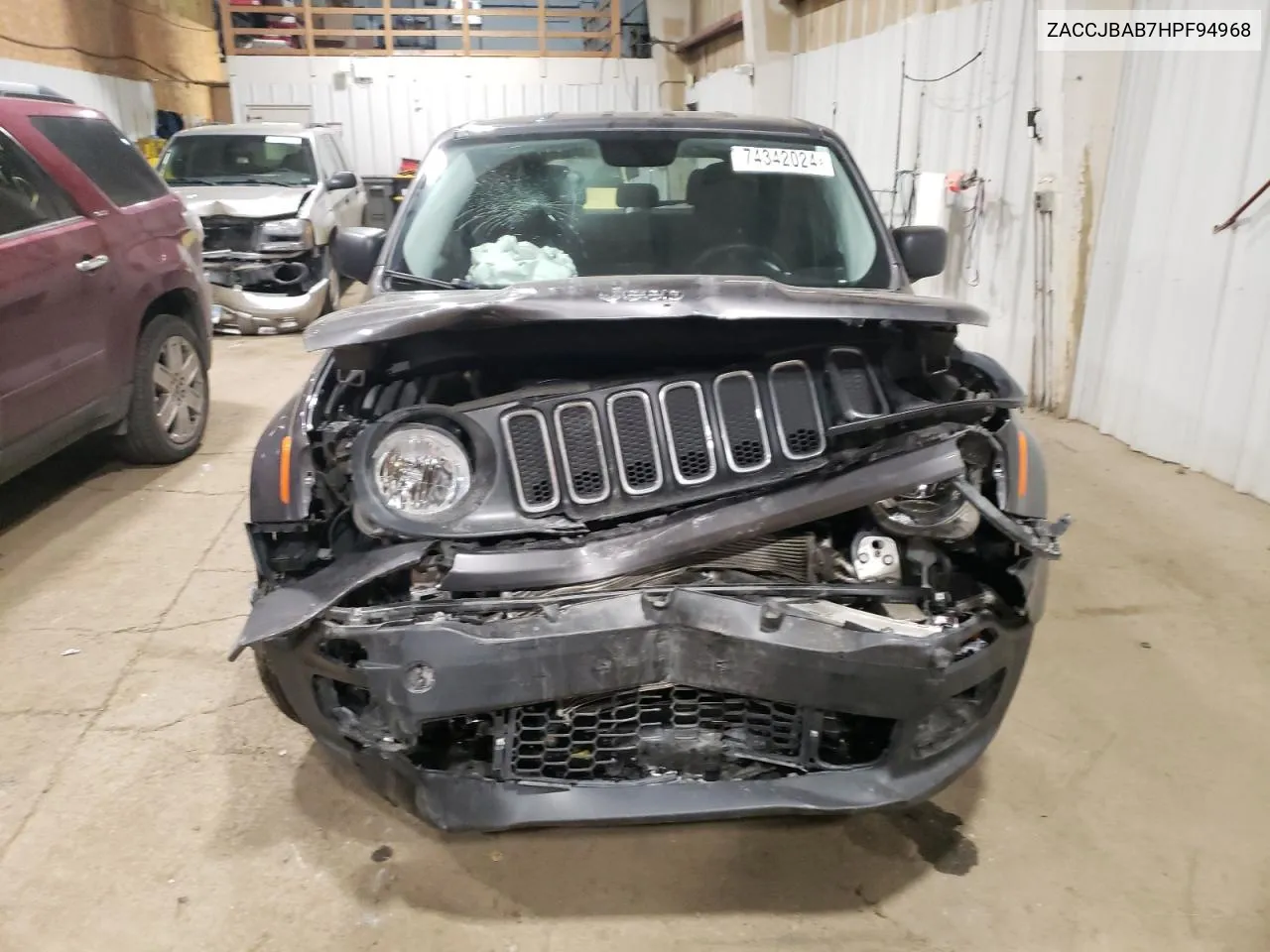 2017 Jeep Renegade Sport VIN: ZACCJBAB7HPF94968 Lot: 74342024