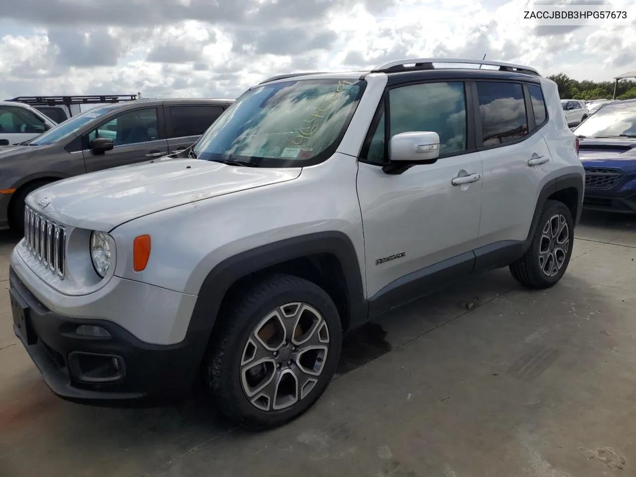 2017 Jeep Renegade Limited VIN: ZACCJBDB3HPG57673 Lot: 74640204