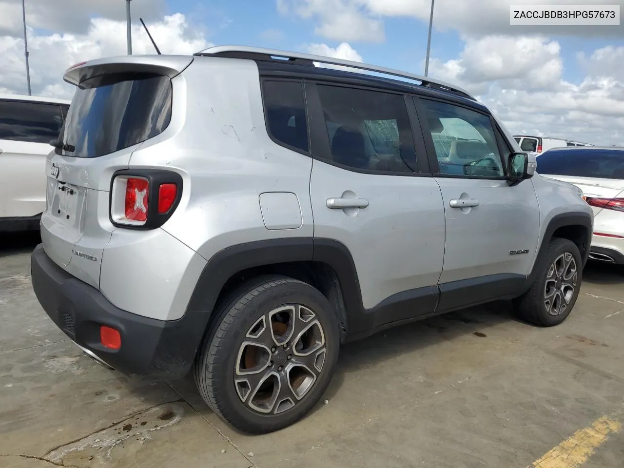 2017 Jeep Renegade Limited VIN: ZACCJBDB3HPG57673 Lot: 74640204