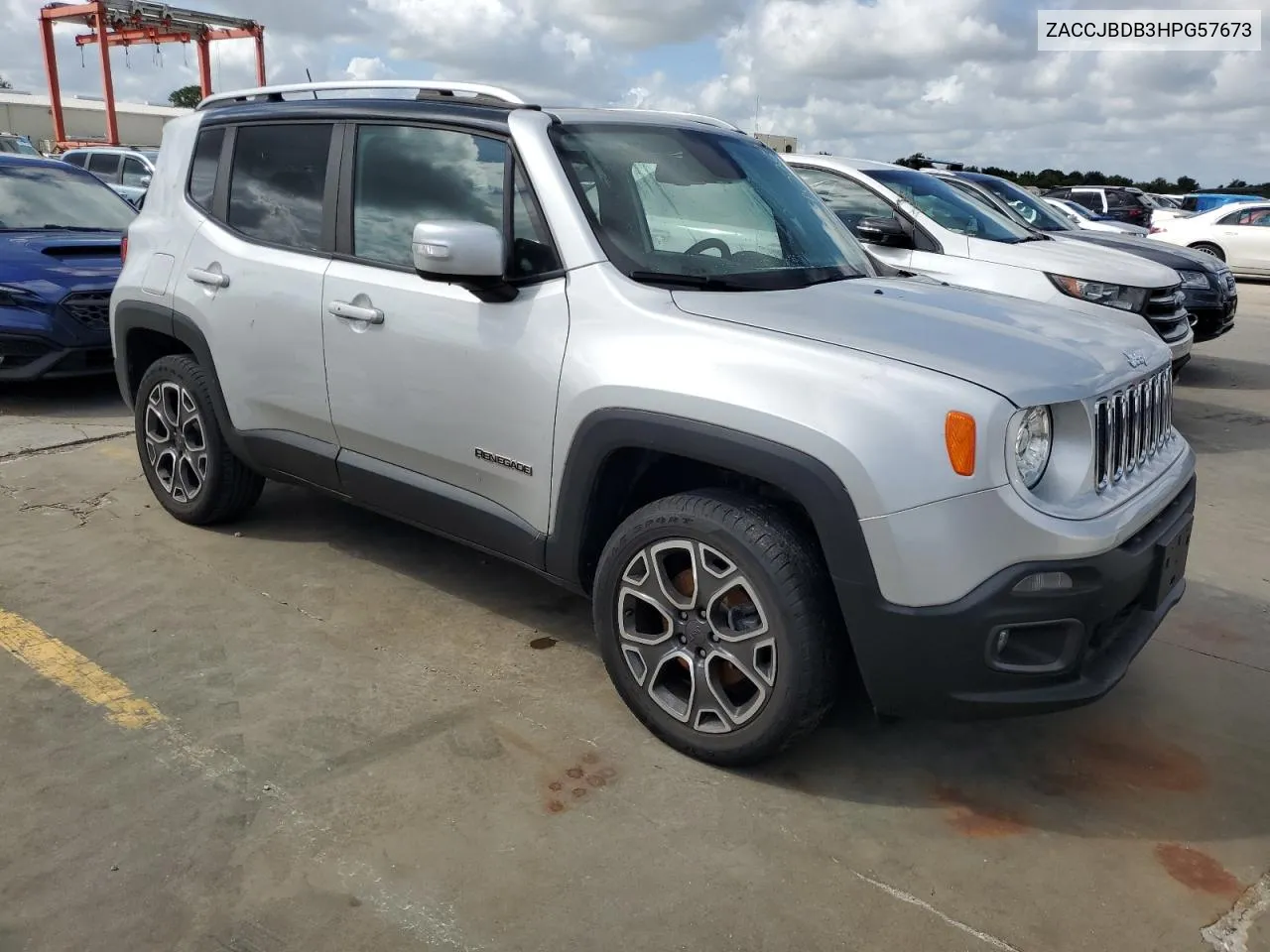 2017 Jeep Renegade Limited VIN: ZACCJBDB3HPG57673 Lot: 74640204