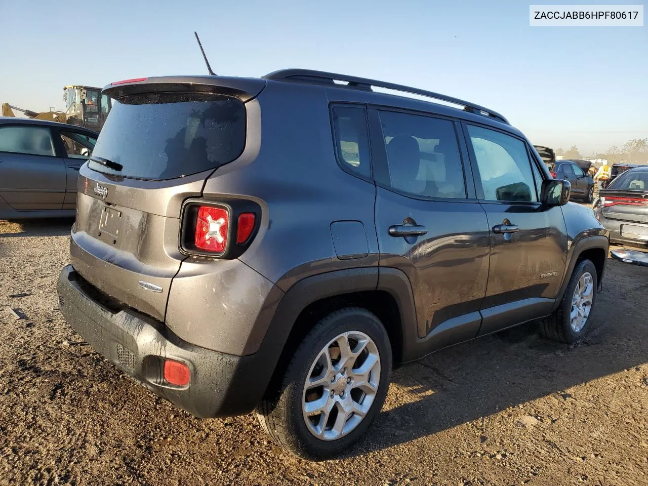 2017 Jeep Renegade Latitude VIN: ZACCJABB6HPF80617 Lot: 74984304