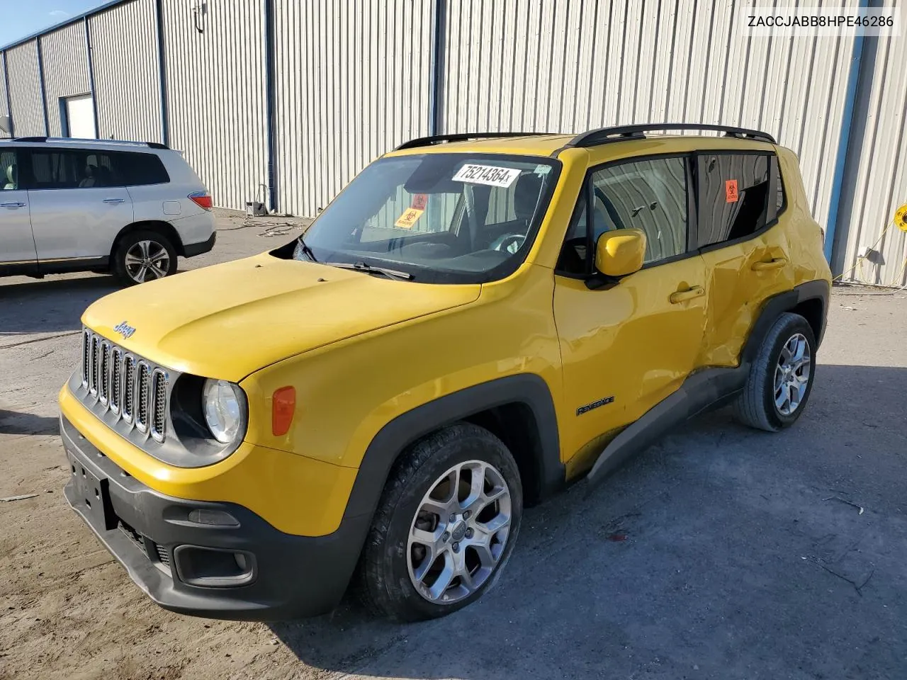 2017 Jeep Renegade Latitude VIN: ZACCJABB8HPE46286 Lot: 75214364