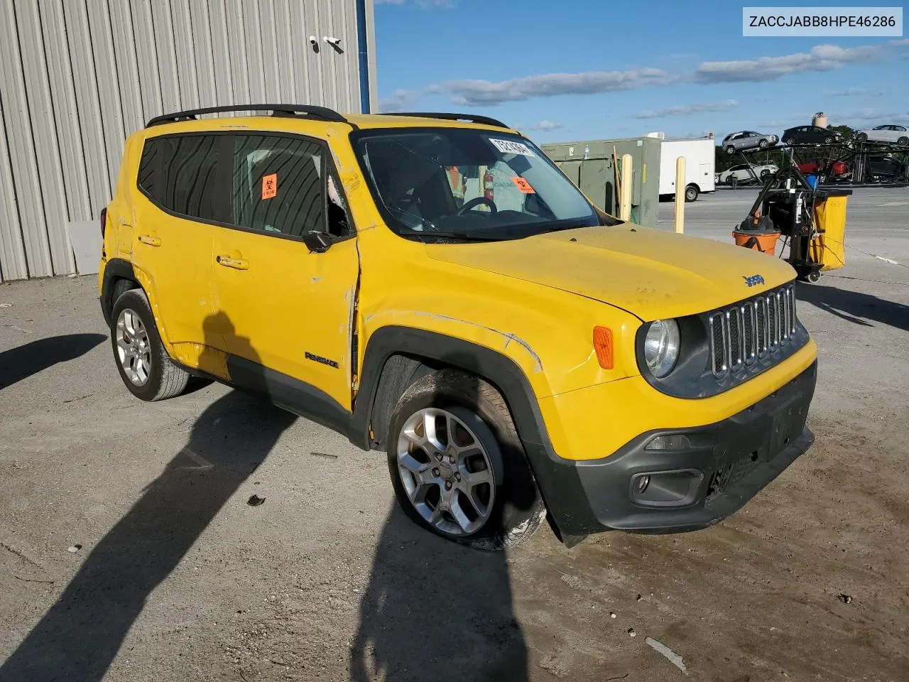 2017 Jeep Renegade Latitude VIN: ZACCJABB8HPE46286 Lot: 75214364