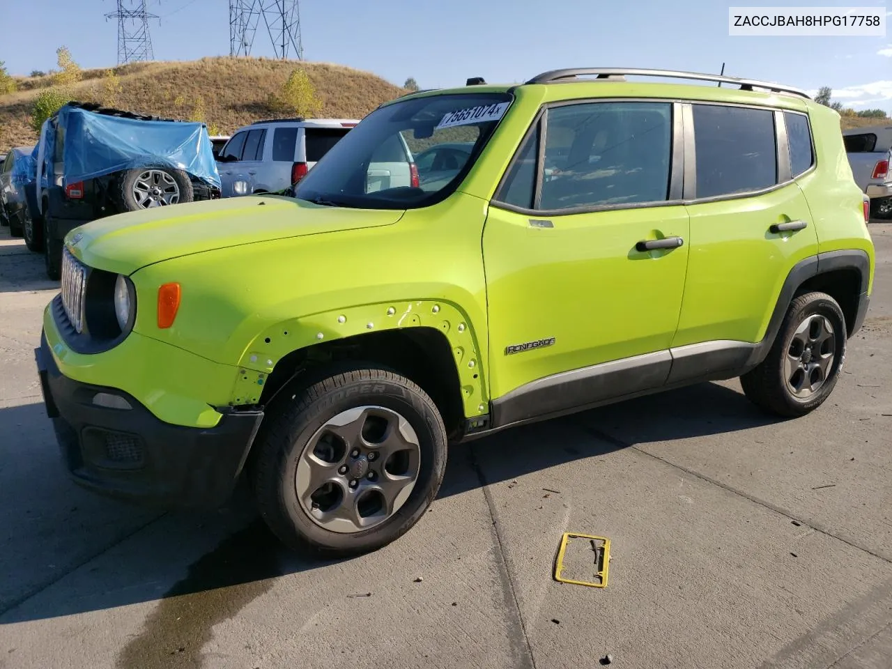 2017 Jeep Renegade Sport VIN: ZACCJBAH8HPG17758 Lot: 75651074