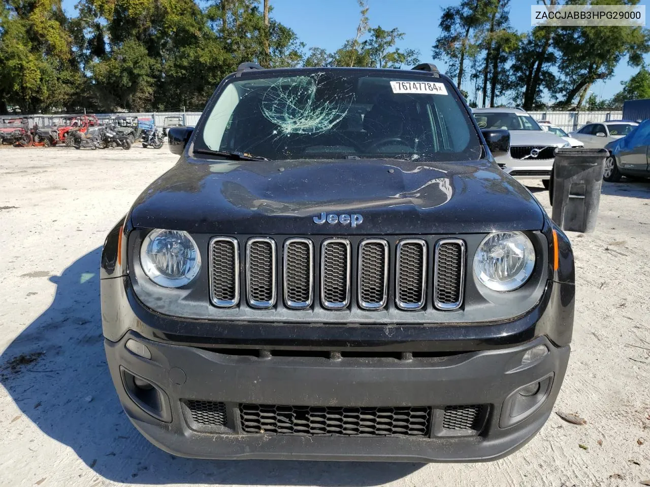 2017 Jeep Renegade Latitude VIN: ZACCJABB3HPG29000 Lot: 76747784