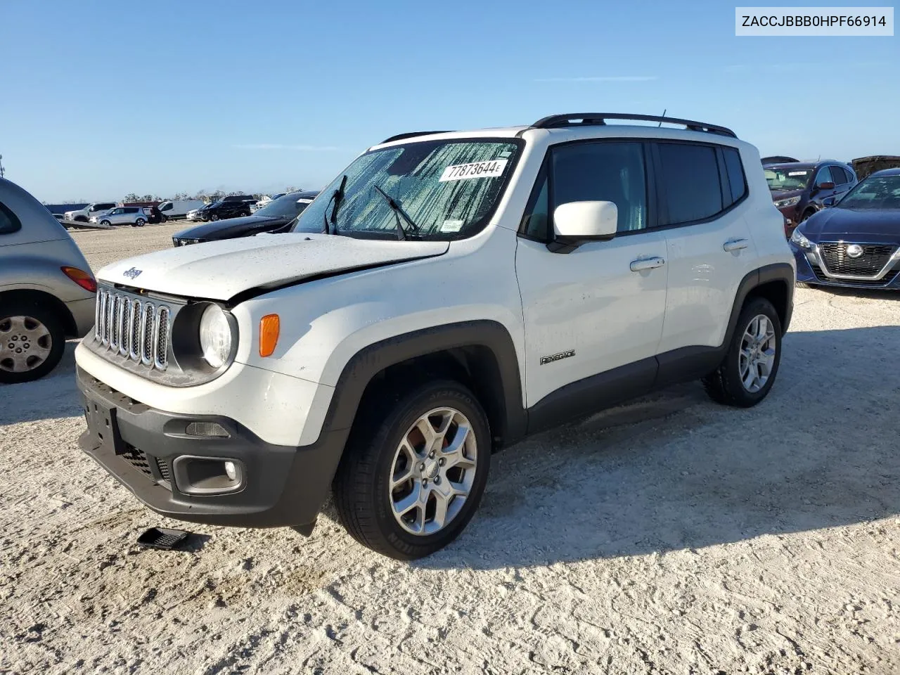 2017 Jeep Renegade Latitude VIN: ZACCJBBB0HPF66914 Lot: 77873644