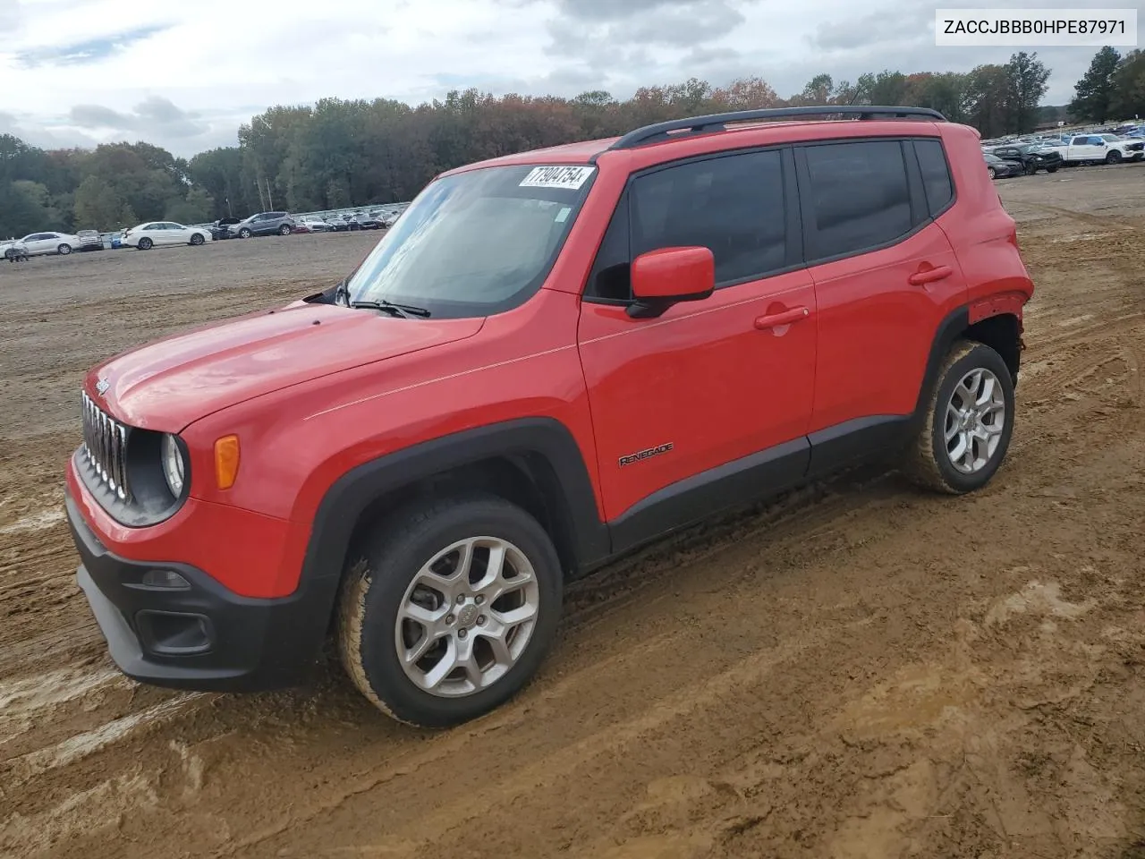 2017 Jeep Renegade Latitude VIN: ZACCJBBB0HPE87971 Lot: 77904754