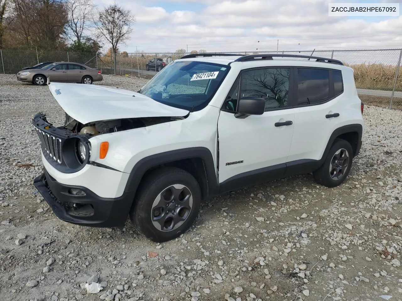 2017 Jeep Renegade Sport VIN: ZACCJBAB2HPE67092 Lot: 78421104