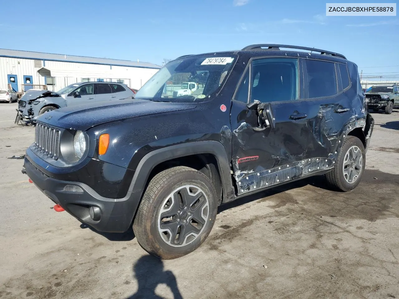 2017 Jeep Renegade Trailhawk VIN: ZACCJBCBXHPE58878 Lot: 78479784