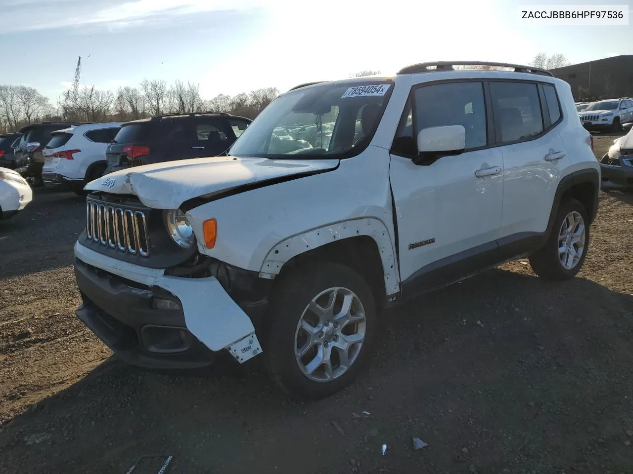 2017 Jeep Renegade Latitude VIN: ZACCJBBB6HPF97536 Lot: 78594054