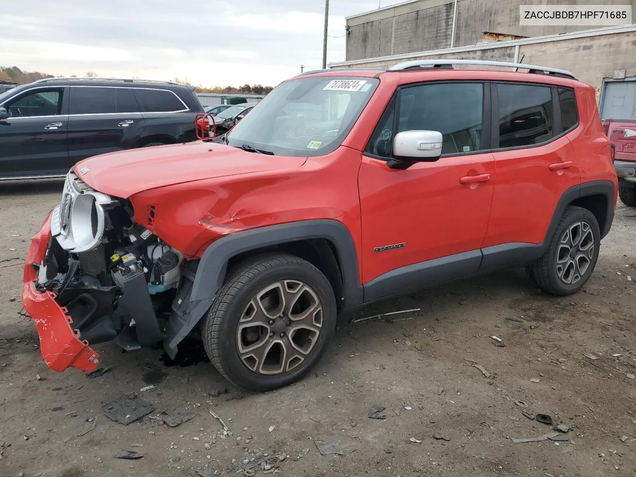 2017 Jeep Renegade Limited VIN: ZACCJBDB7HPF71685 Lot: 78788624