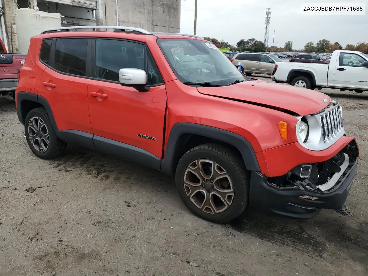 2017 Jeep Renegade Limited VIN: ZACCJBDB7HPF71685 Lot: 78788624