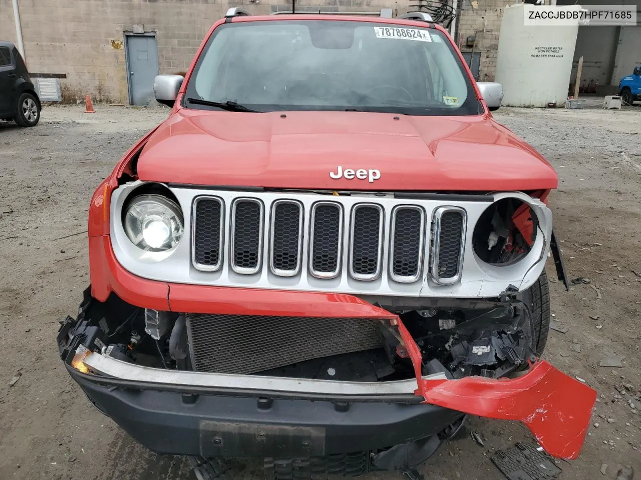 2017 Jeep Renegade Limited VIN: ZACCJBDB7HPF71685 Lot: 78788624