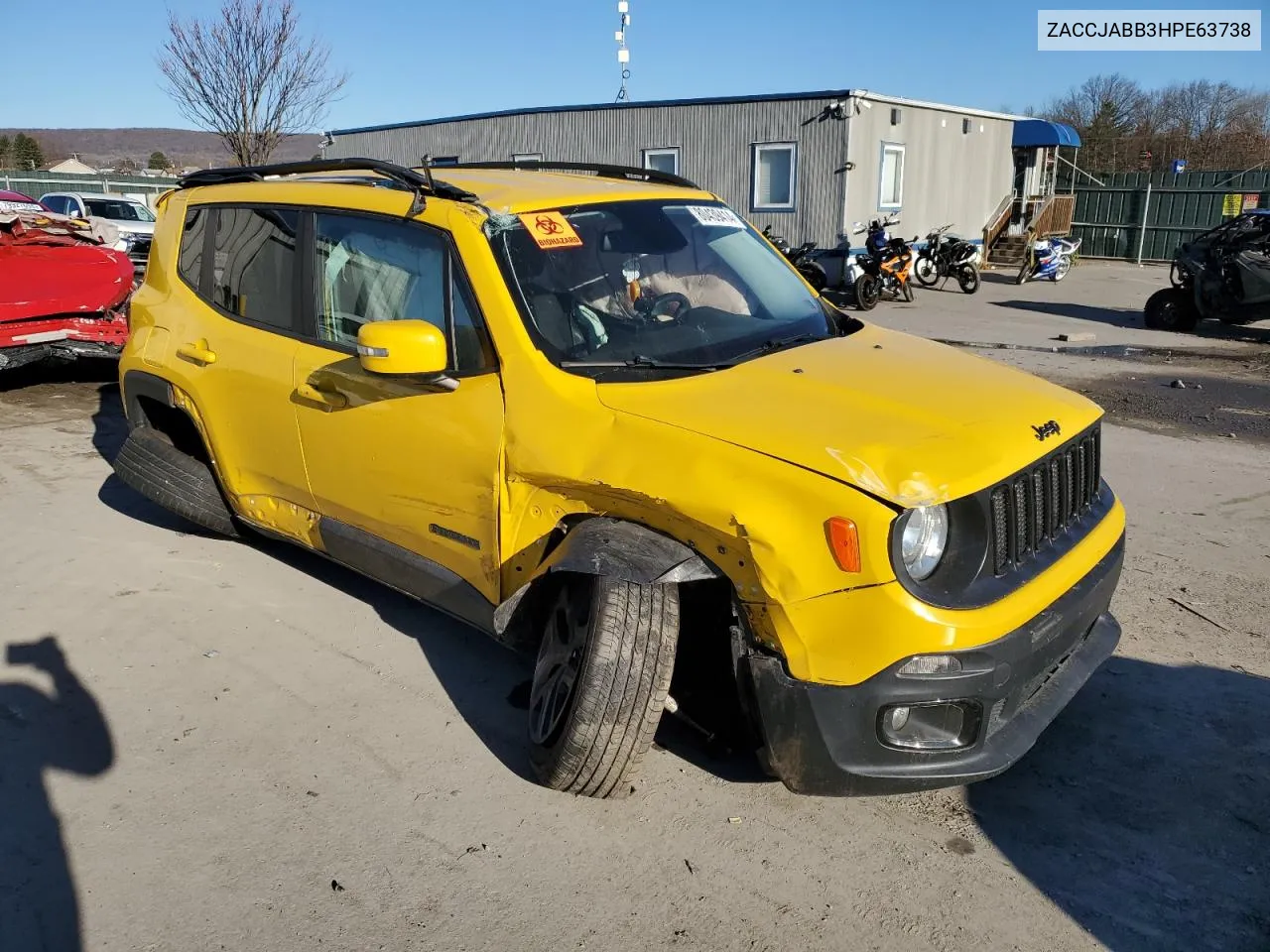 2017 Jeep Renegade Latitude VIN: ZACCJABB3HPE63738 Lot: 80439414