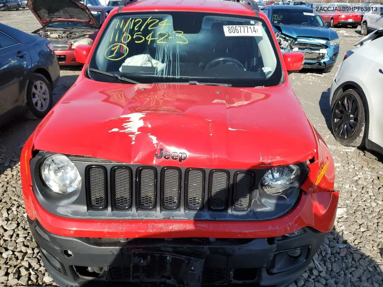 2017 Jeep Renegade Latitude VIN: ZACCJABB9HPF63813 Lot: 80677714