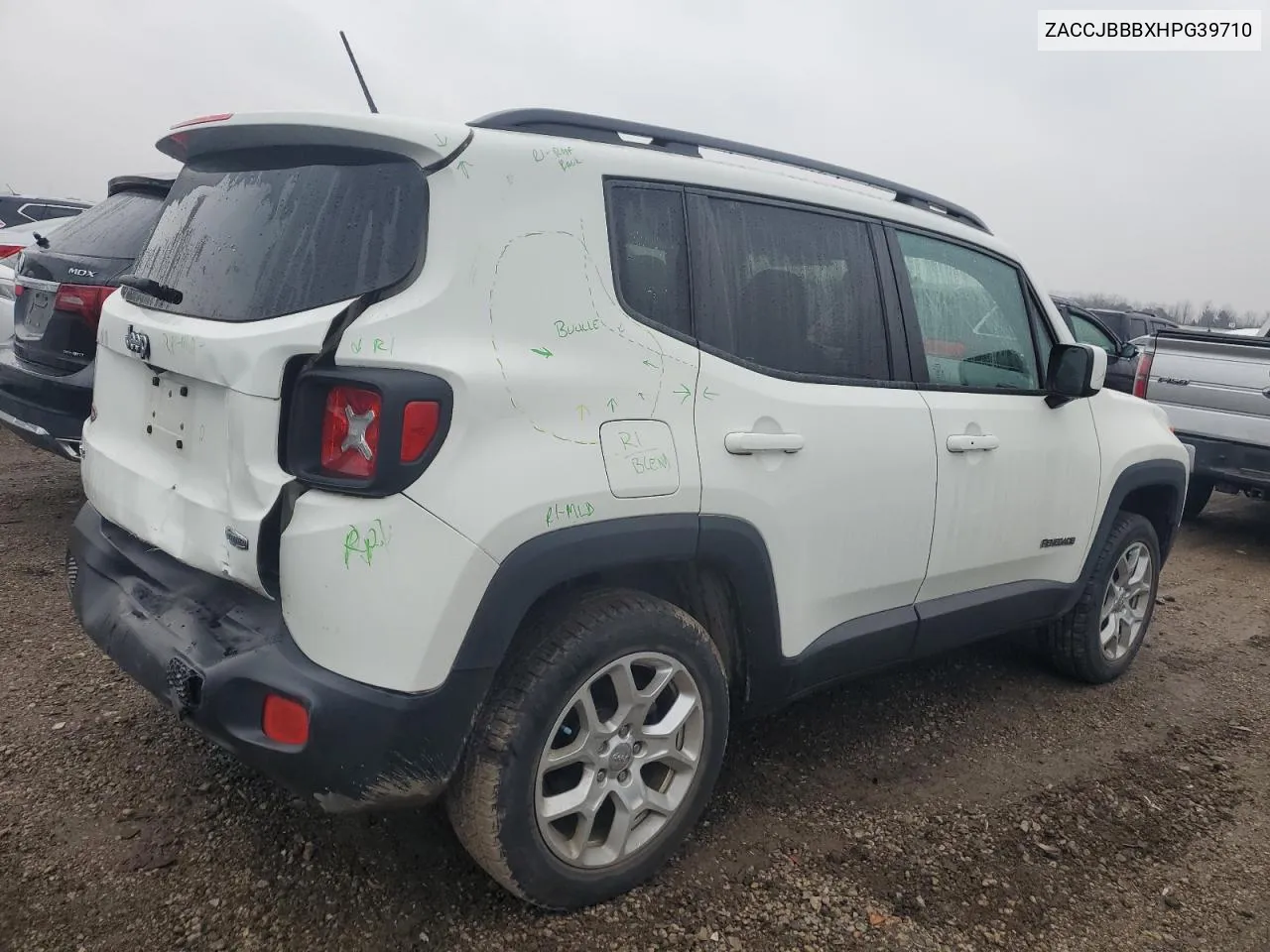 2017 Jeep Renegade Latitude VIN: ZACCJBBBXHPG39710 Lot: 80952214