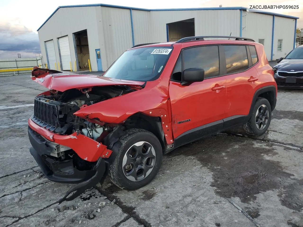 2017 Jeep Renegade Sport VIN: ZACCJBAB7HPG59625 Lot: 81263374