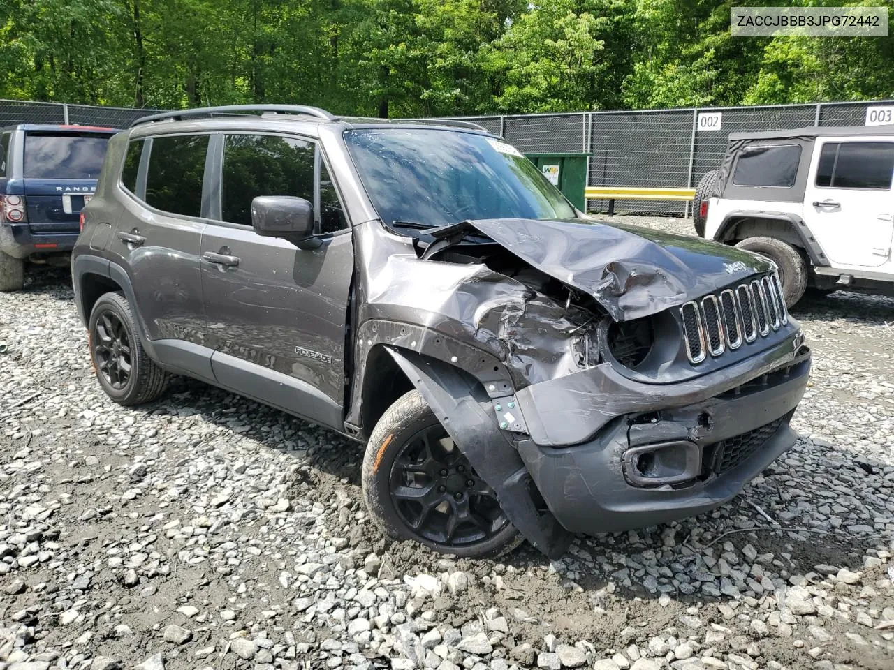 2018 Jeep Renegade Latitude VIN: ZACCJBBB3JPG72442 Lot: 53990754