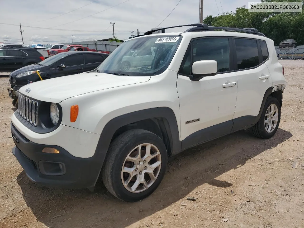 2018 Jeep Renegade Latitude VIN: ZACCJBBB2JPG82668 Lot: 58236984