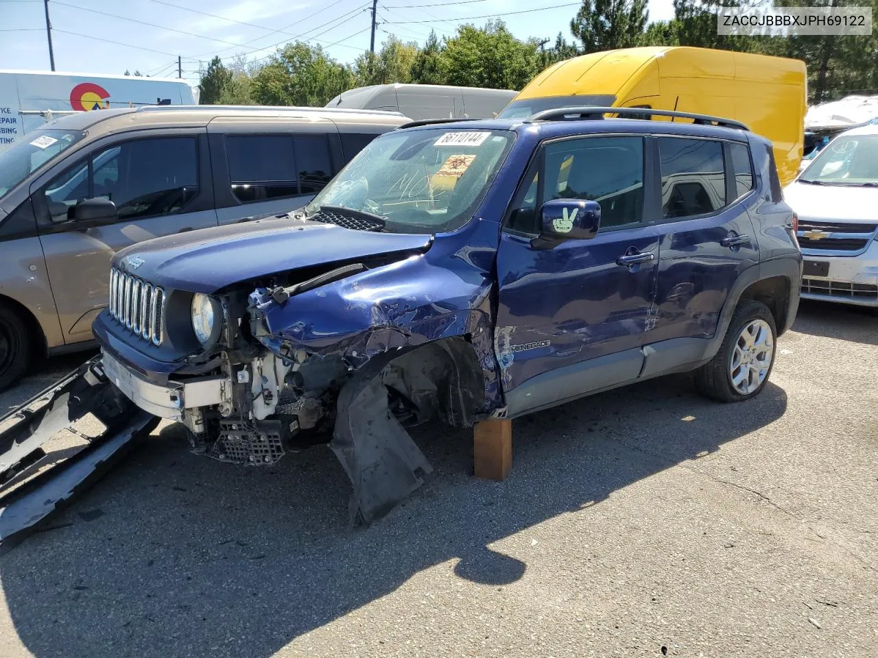 2018 Jeep Renegade Latitude VIN: ZACCJBBBXJPH69122 Lot: 66110144