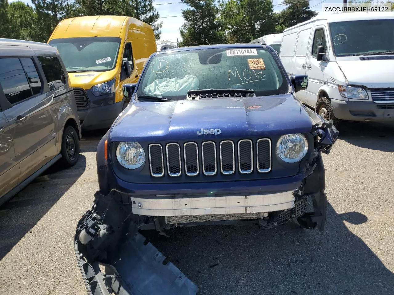 2018 Jeep Renegade Latitude VIN: ZACCJBBBXJPH69122 Lot: 66110144