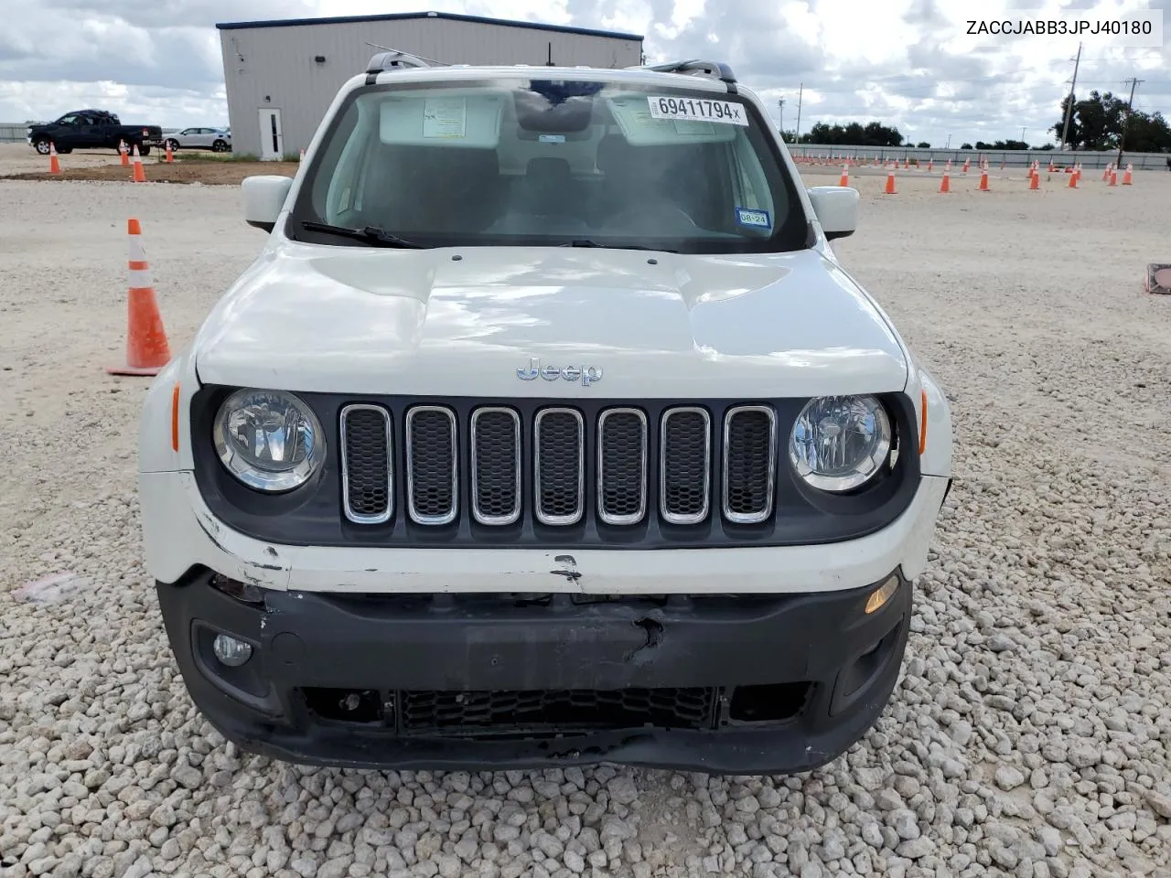 2018 Jeep Renegade Latitude VIN: ZACCJABB3JPJ40180 Lot: 69411794