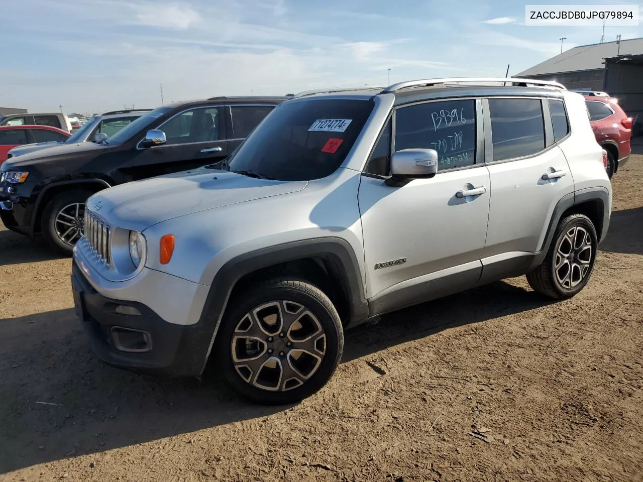 2018 Jeep Renegade Limited VIN: ZACCJBDB0JPG79894 Lot: 71274774