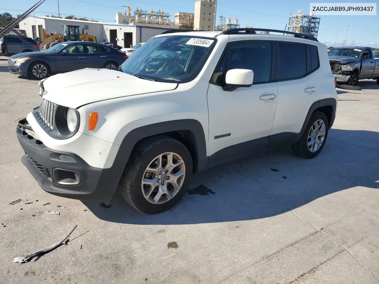 2018 Jeep Renegade Latitude VIN: ZACCJABB9JPH93437 Lot: 71305964