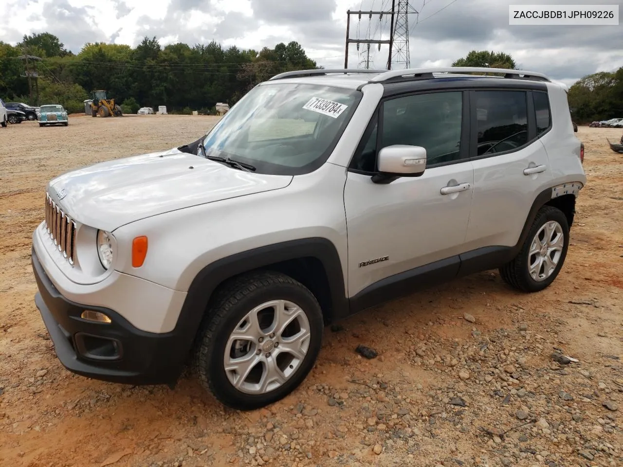 2018 Jeep Renegade Limited VIN: ZACCJBDB1JPH09226 Lot: 71339784