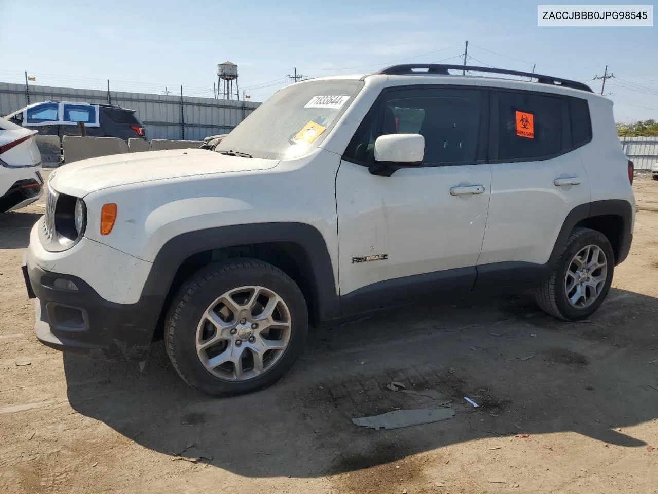 2018 Jeep Renegade Latitude VIN: ZACCJBBB0JPG98545 Lot: 71833644