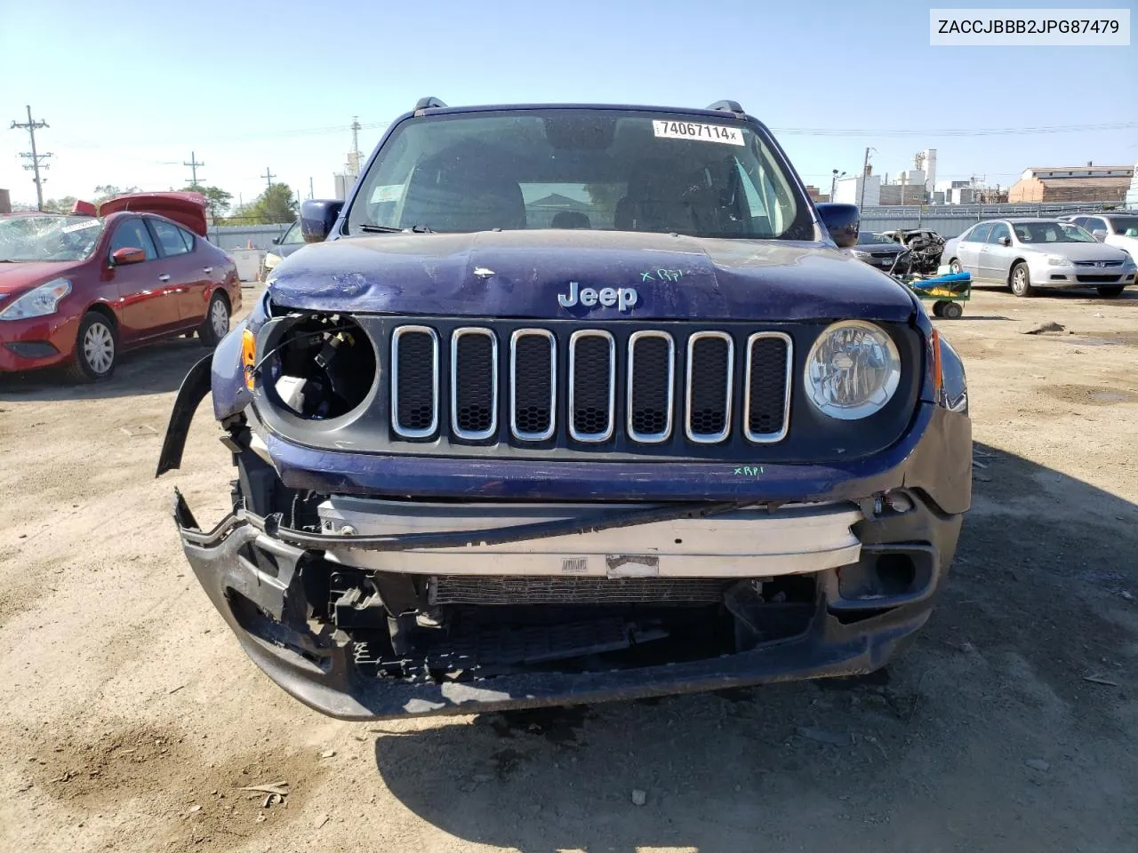 2018 Jeep Renegade Latitude VIN: ZACCJBBB2JPG87479 Lot: 74067114