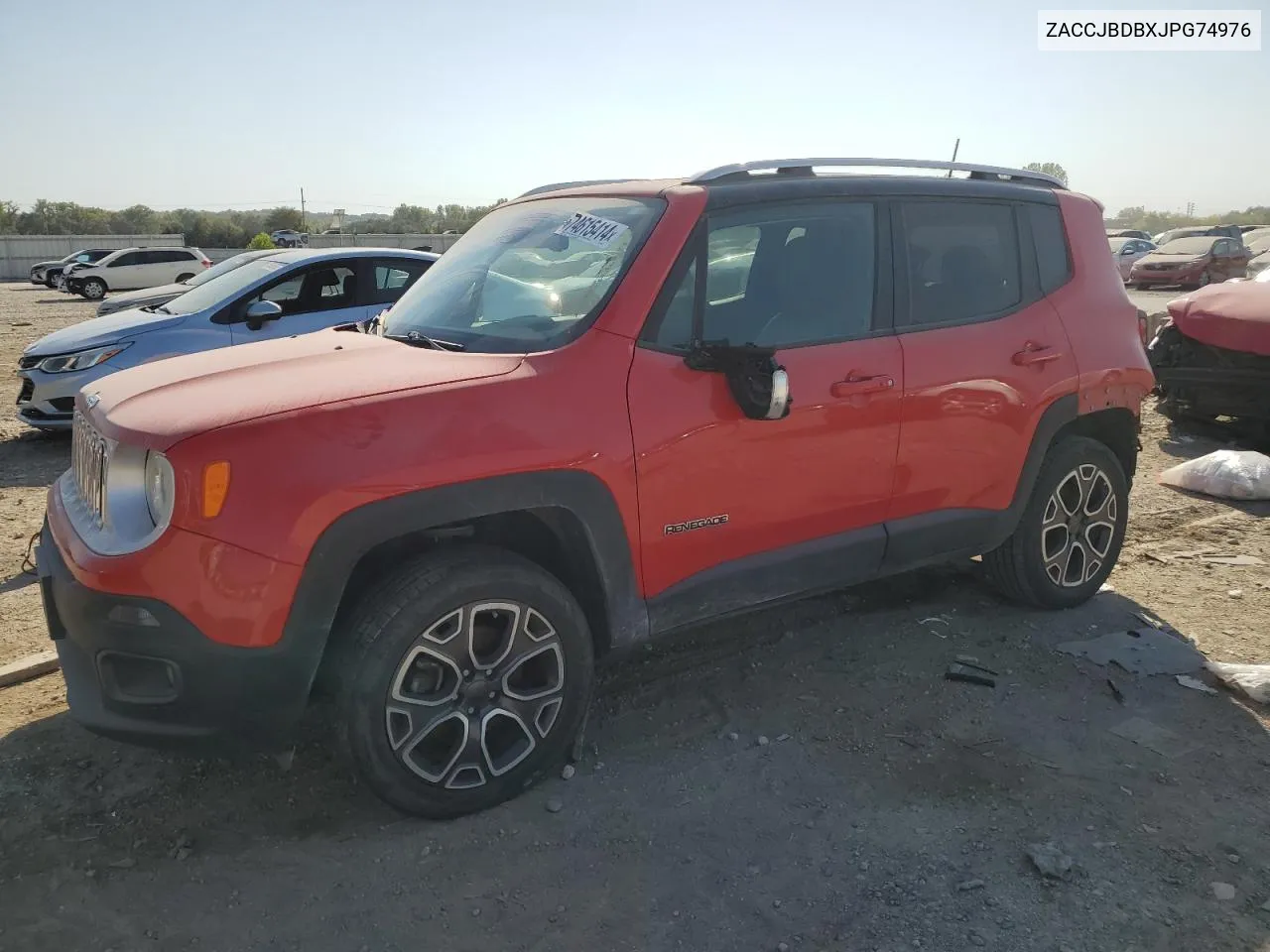 2018 Jeep Renegade Limited VIN: ZACCJBDBXJPG74976 Lot: 74615414