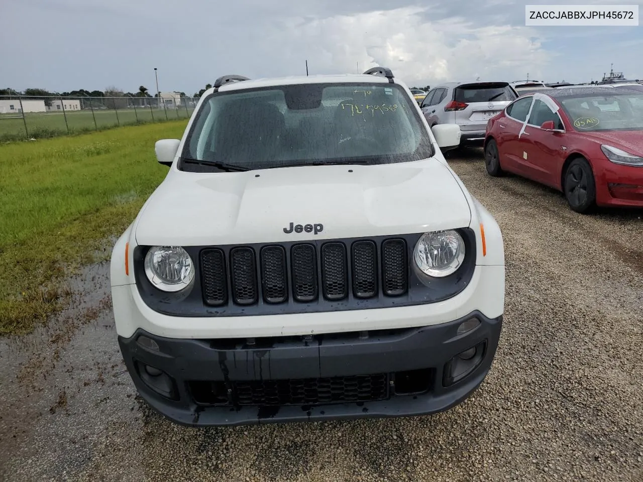 2018 Jeep Renegade Latitude VIN: ZACCJABBXJPH45672 Lot: 74795894