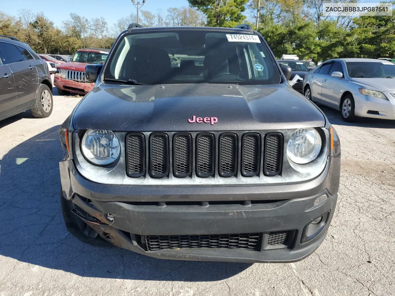 2018 Jeep Renegade Latitude VIN: ZACCJBBB3JPG87541 Lot: 74924374