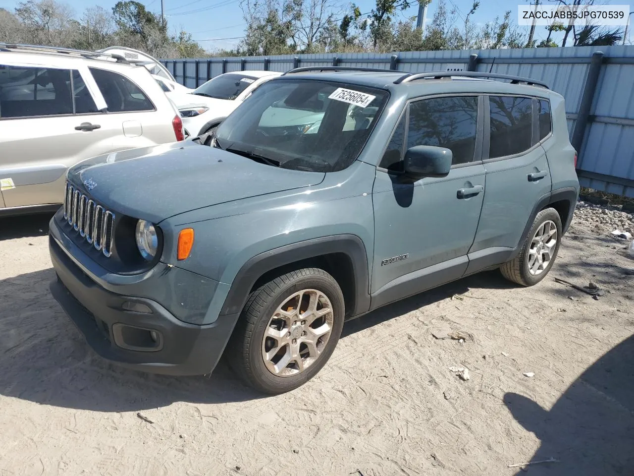 2018 Jeep Renegade Latitude VIN: ZACCJABB5JPG70539 Lot: 75256054