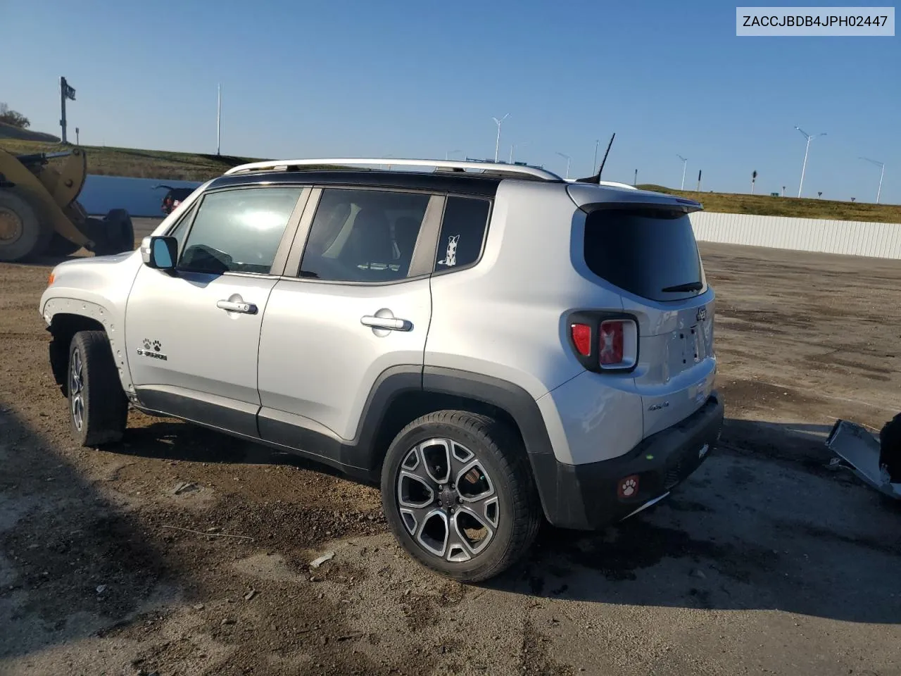 2018 Jeep Renegade Limited VIN: ZACCJBDB4JPH02447 Lot: 77193844