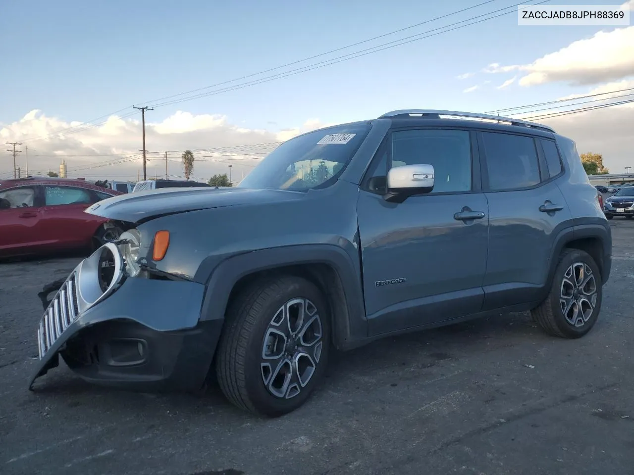 2018 Jeep Renegade Limited VIN: ZACCJADB8JPH88369 Lot: 77607764