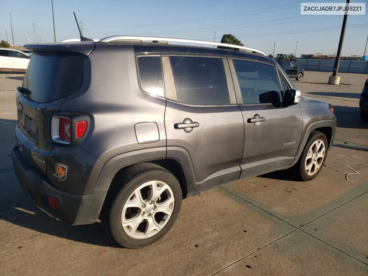 2018 Jeep Renegade Limited VIN: ZACCJADB7JPJ05221 Lot: 77796474