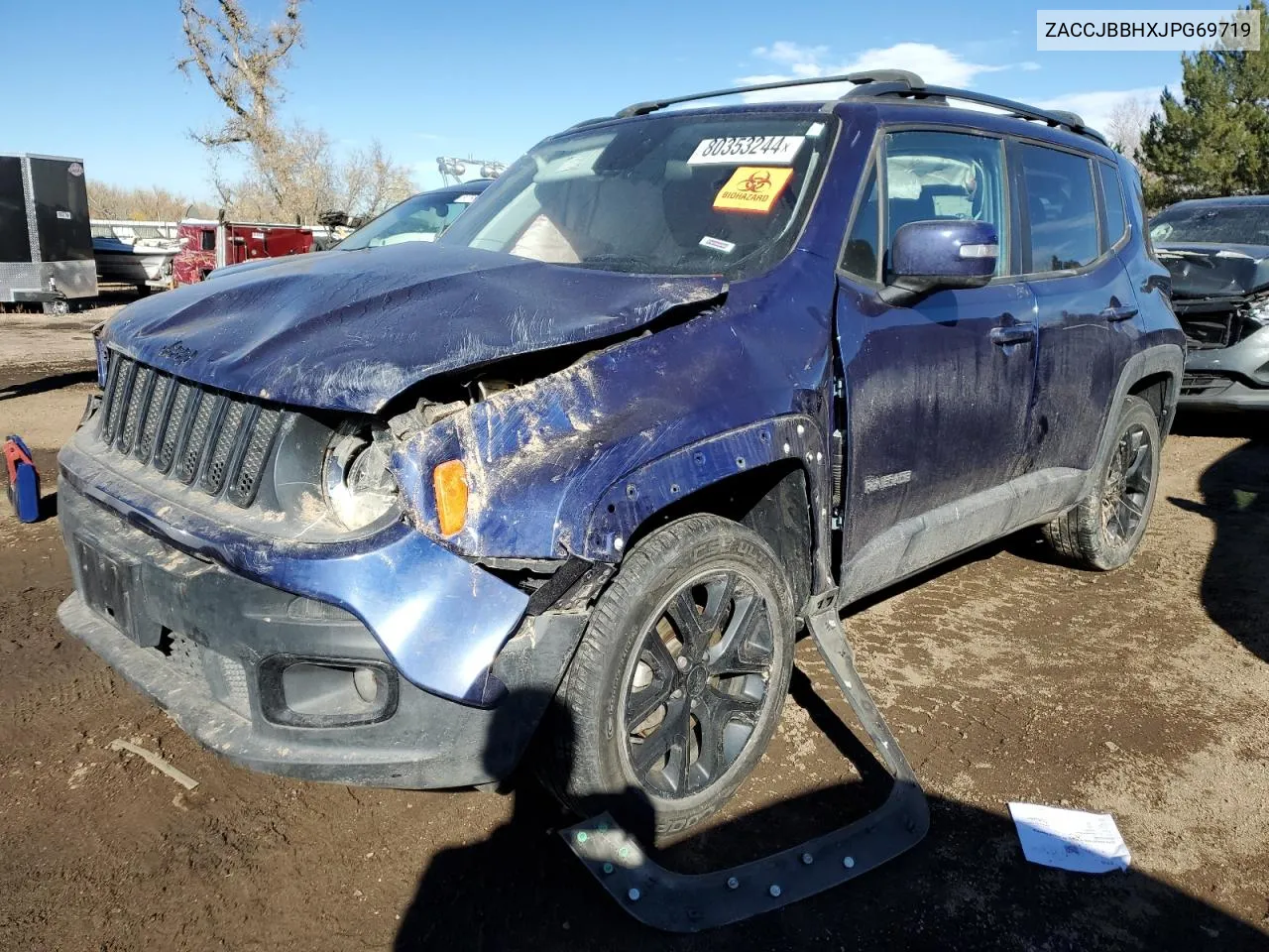 2018 Jeep Renegade Latitude VIN: ZACCJBBHXJPG69719 Lot: 80353244