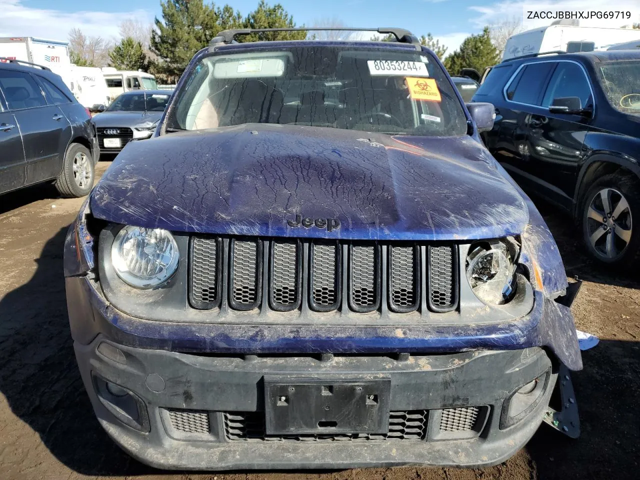 2018 Jeep Renegade Latitude VIN: ZACCJBBHXJPG69719 Lot: 80353244